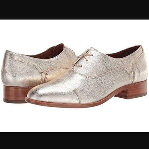 Ariat Two 24 Austen Oxford Lace-Up Metallic Gold Leather Womens Shoes Size 7